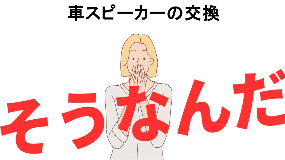 意味ないと思う人におすすめ！車スピーカーの交換の代わり